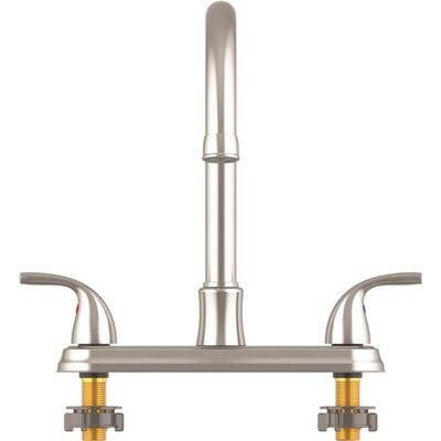 Seasons Raleigh Two-Handle Gooseneck Kitchen Faucet (Stainless Steel)