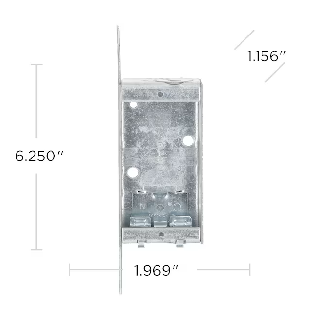 Hubbell RACO 1-fach Schalter-/Steckdosen-Unterputzdose aus verzinktem Stahl für die Neuinstallation