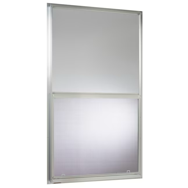 Project Source 40000 Series Replacement 30-in x 54-in x 1-3/4-in Jamb Aluminum Aluminum Single-glazed Single Hung Window Half Screen Included