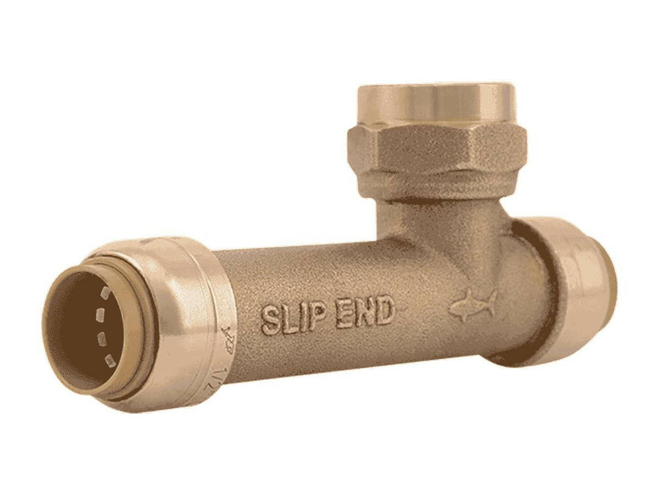 SharkBite 3/4 pulg. x 3/4 pulg. x 3/4 pulg. FNPT Conector en T central hembra