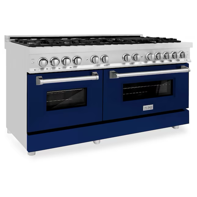ZLINE Professional 48-in 4.2-cu ft / 1.8-cu ft Convection Oven Freestanding Double Oven Dual Fuel Range (Stainless Steel)