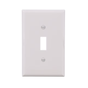Placa frontal de pared para interruptor de palanca de banda única – (estándar, blanco)