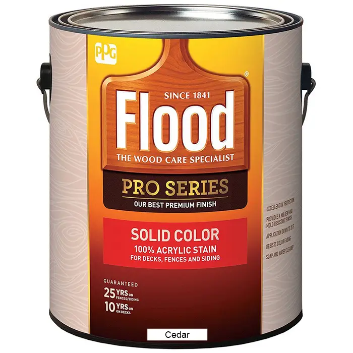 Tinte acrílico de color sólido Flood Pro Series (base blanca y pastel, 1 galón)