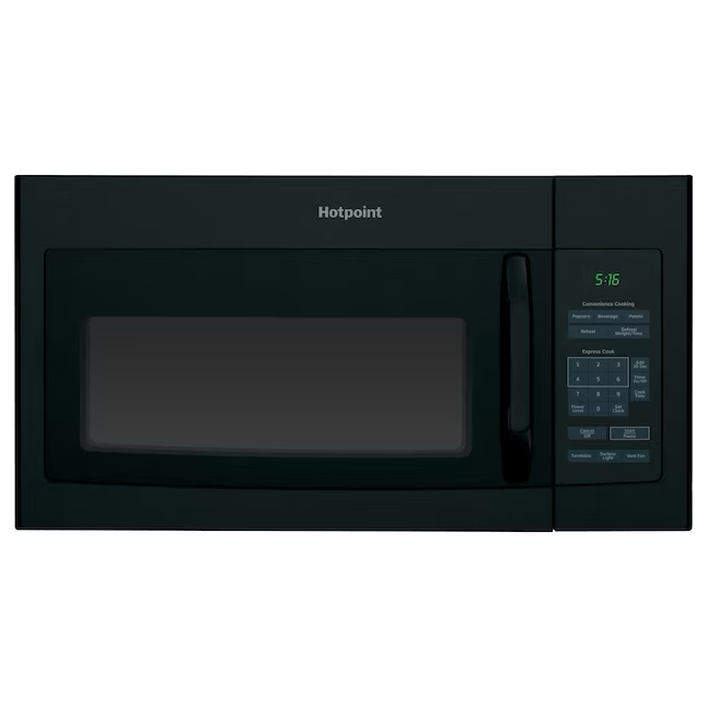 Hotpoint 1,6 Kubikfuß 1000 Watt Over-the-Range-Mikrowelle (schwarz)