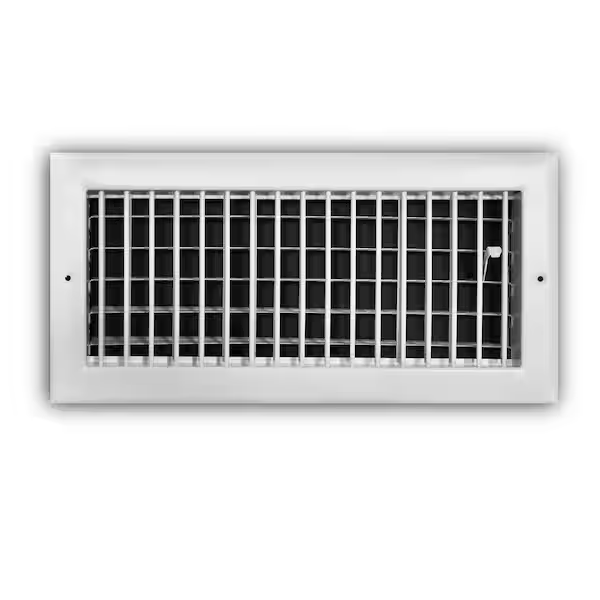 SABER SELECT 14 x 6 Zoll verstellbares Stahlflügelregister in Weiß für Seitenwand/Decken