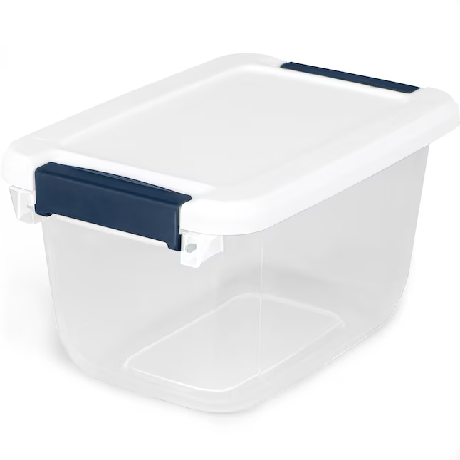 Project Source Bolsa pequeña transparente de color blanco, 1,625 galones (6,5 cuartos) con tapa con cierre