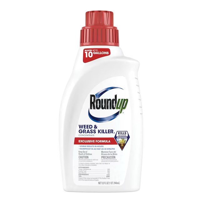Roundup Weed and Grass Killer4 Mata malezas y pasto concentrado de 32 onzas líquidas