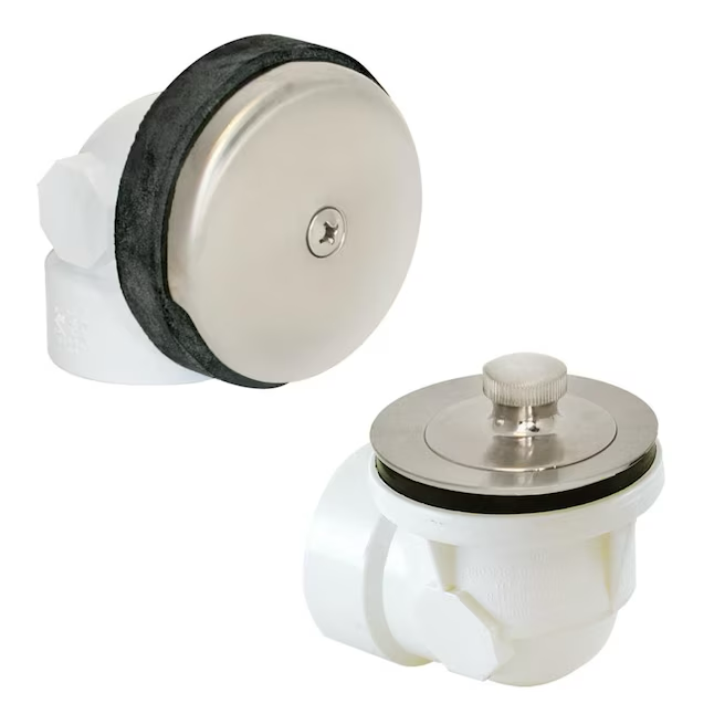 Drenaje con bloqueo de pie de níquel cepillado Eastman de 1,5 pulgadas con PVC