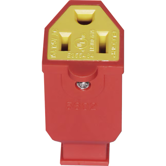 Project Source 15 Ampere 125 Volt NEMA 5-15r 3-adriger Erdungsstecker für allgemeine Anwendungen, gerader Stecker, orange