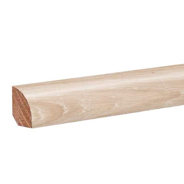 Project Source Amberley cuarto redondo de madera laminada de 0,62 pulgadas de alto x 0,75 pulgadas de ancho x 94,5 pulgadas de largo
