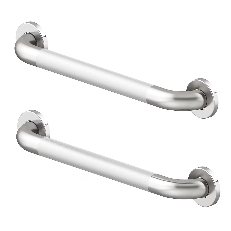 Project Source 2er-Pack verdeckter, kugelgestrahlter 18-Zoll-Haltegriff aus Edelstahl zur Wandmontage, ADA-konform (Tragfähigkeit: 227 kg)