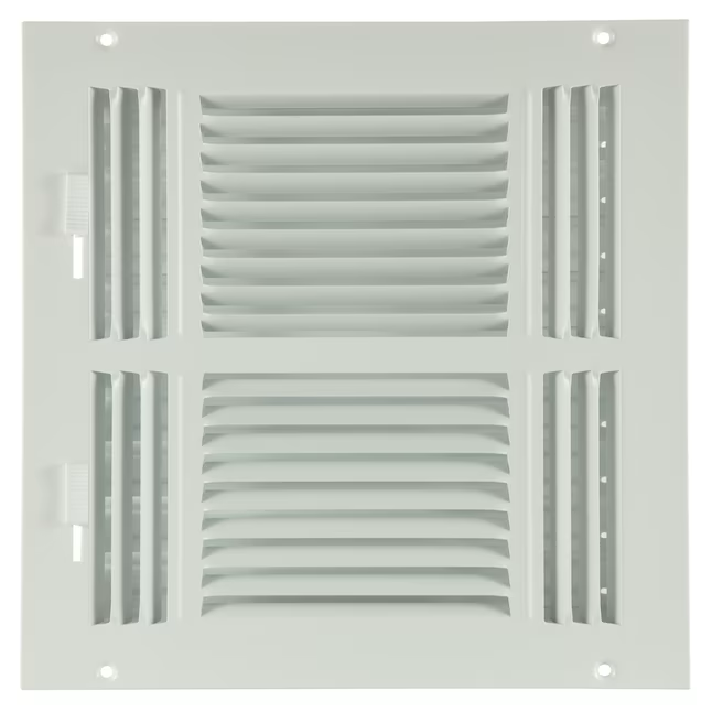 RELIABILT 10 x 10 Zoll 4-Wege-Seitenwand-/Deckenregister aus weißem Stahl