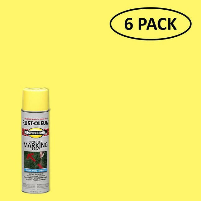 Rust-Oleum Professional 6-Pack High-visibility Water-based Marking Paint (Spray Can)