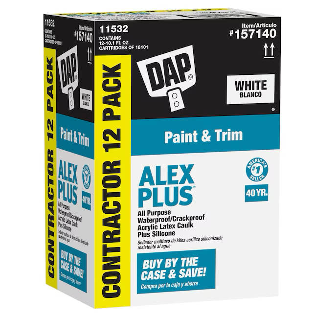 DAP Alex Plus Paintable Latex Caulk (10.1oz, White)