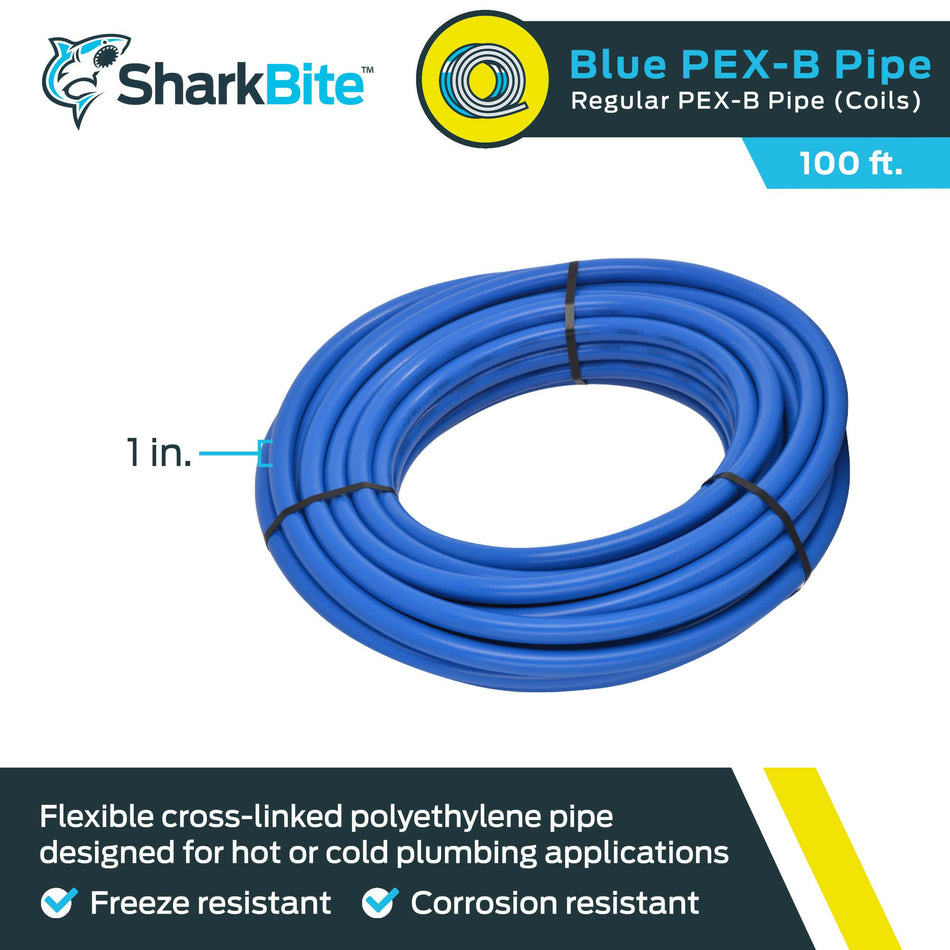 Tubo Pex-B azul SharkBite de 3/8 pulg. - Bobina de 100 pies