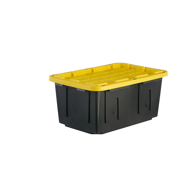 Project Source Commander - Bolsa negra resistente grande de 27 galones (108 cuartos de galón) con tapa a presión estándar