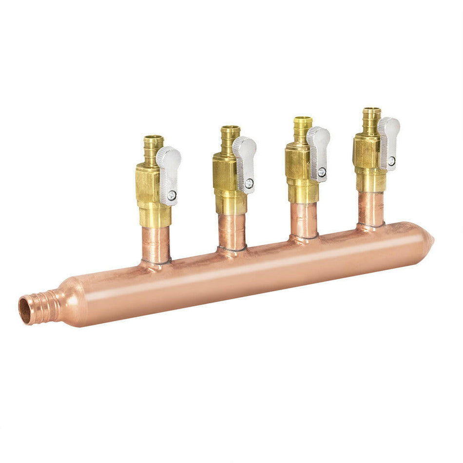Sioux Chief Copper F1807 Verteilersystem mit geschlossenem Ende (4 Anschlüsse)