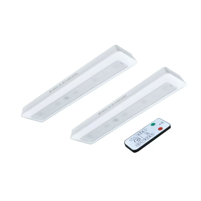 Ecolight Paquete de 2 barras de luz LED para debajo del gabinete con batería de 9 pulgadas y control remoto