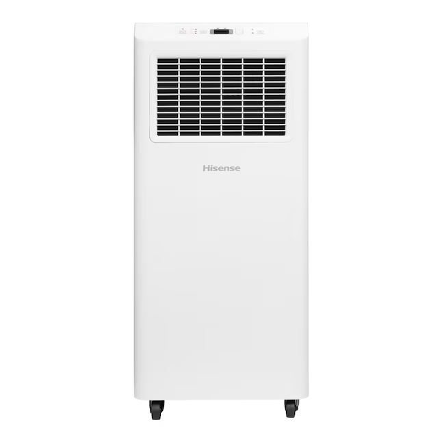 Hisense 6000 BTU DOE 115-Volt White Vented Portable Air Conditioner Remote Control Included 250-sq ft -Cooling