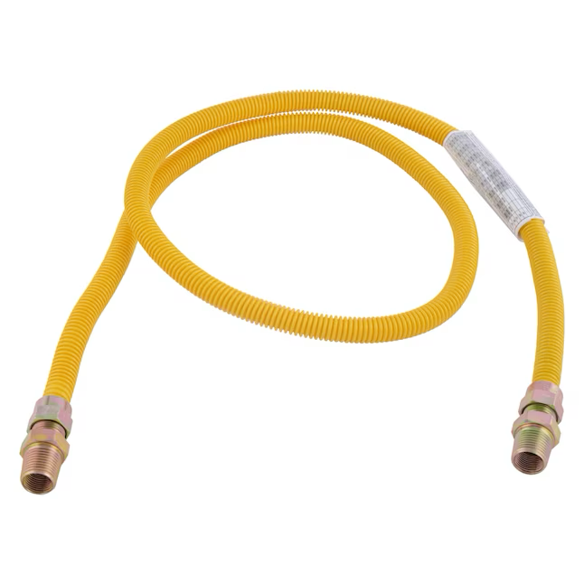 Eastman Conector de gas de acero inoxidable con entrada Mip de 60 pulgadas y 1/2 pulgadas x salida Mip de 1/2 pulgadas