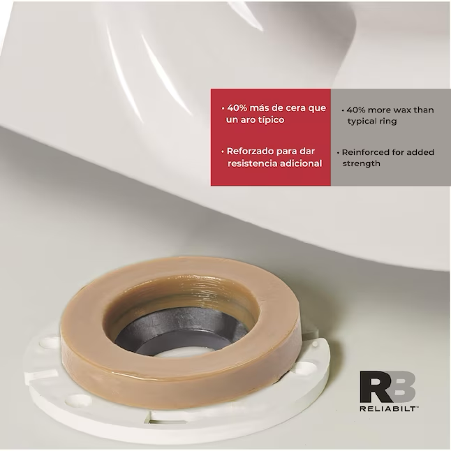 Zuverlässiger Jumbo-verstärkter 4,9-Zoll-Jumbo-Toilettenwachsring aus braunem Wachs
