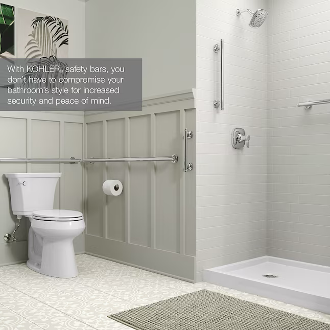 KOHLER Ealing 9-Zoll-Haltegriff aus poliertem Chrom zur Wandmontage (Tragkraft 300 lb)