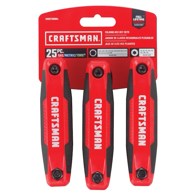 CRAFTSMAN 25-Schlüssel-Standard- (Sae) und metrischer Kombinations-Sechskantschlüsselsatz