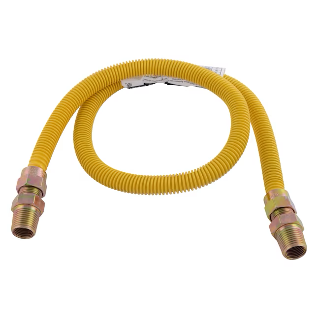 Eastman Conector de gas de acero inoxidable con entrada Mip de 36 pulgadas y 1/2 pulgadas x salida Mip de 1/2 pulgadas