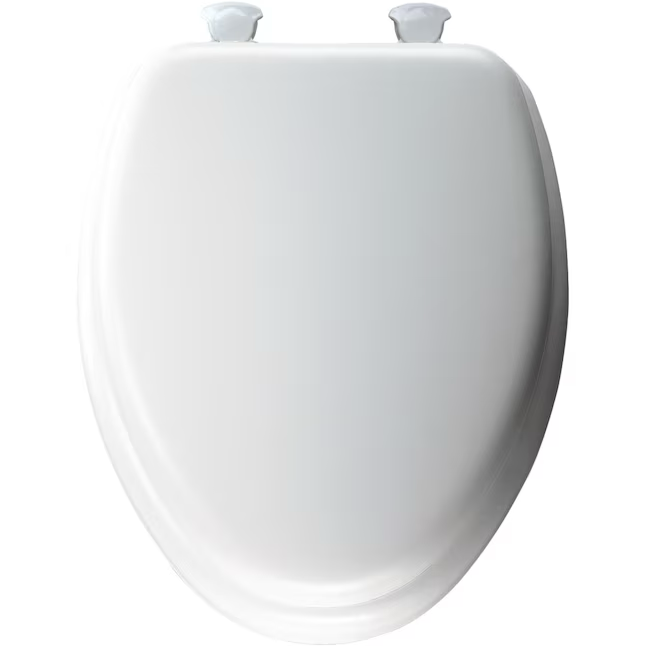 Mayfair by Bemis Cushioned Vinyl White Elongated Padded Toilet Seat