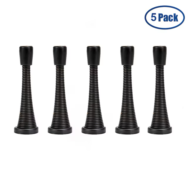 RELIABILT 3-in Black Spring Door Stop (5-Pack)