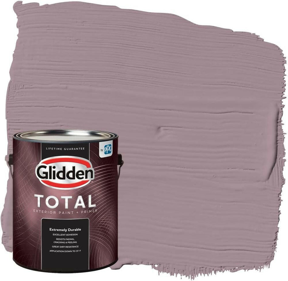 Pintura e imprimador para exteriores Glidden Total semibrillante, amatista gótica