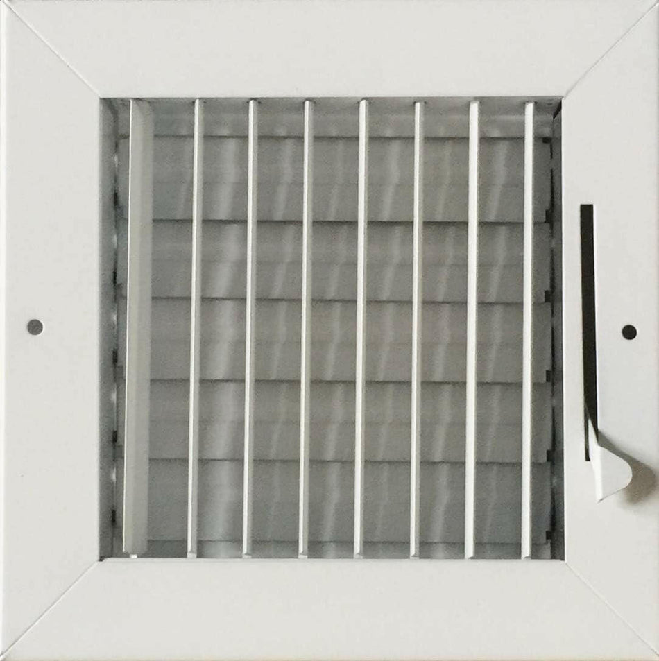 SABER SELECT 6-in x 6-in Adjustable Blade Steel White Sidewall/Ceiling Register