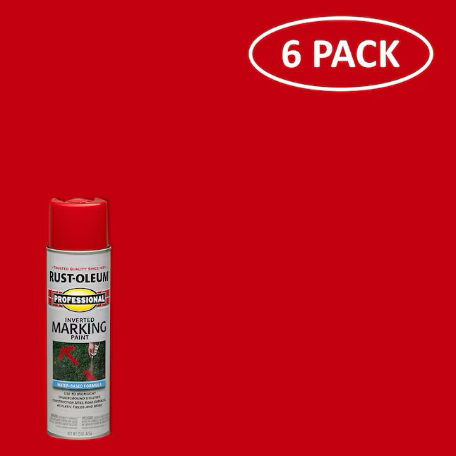 Rust-Oleum Professional 6-Pack High-visibility Water-based Marking Paint (Spray Can)