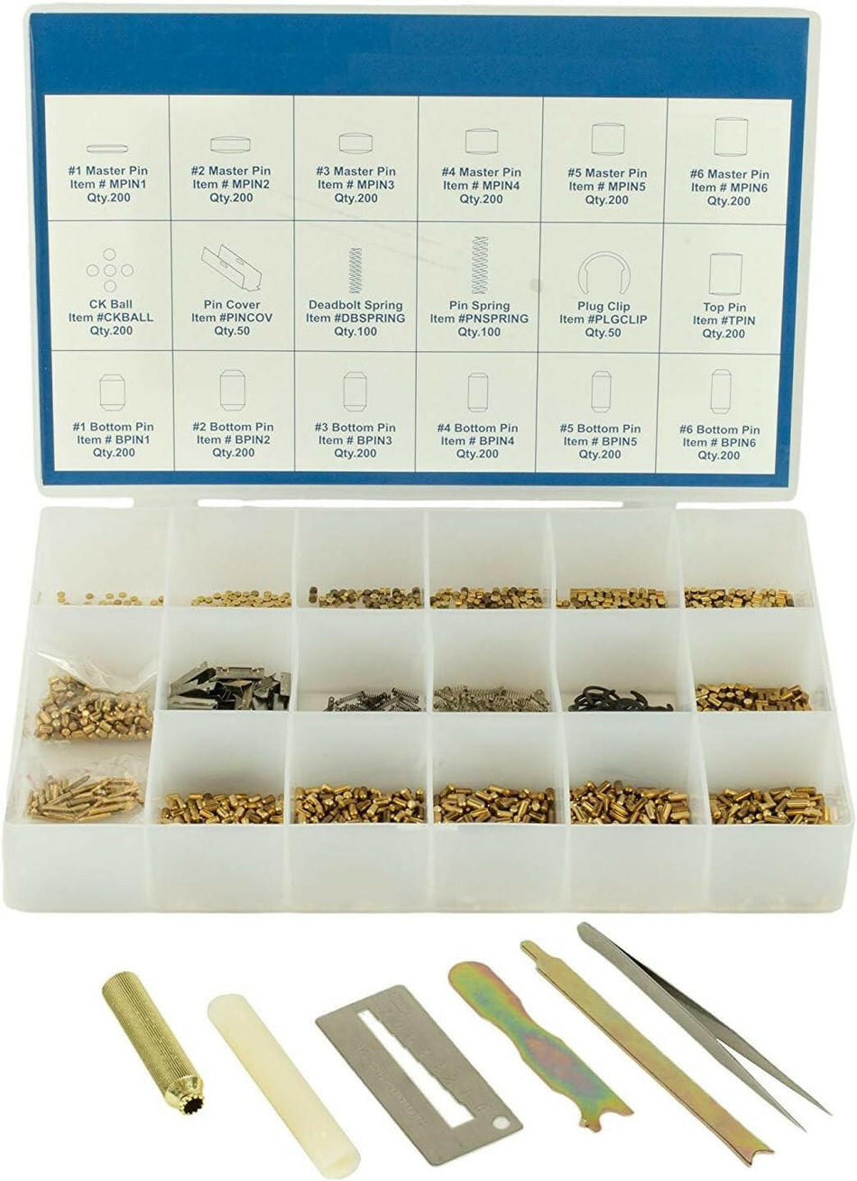 Kit de llaves con herramienta para llaves de pasador de cambio de clave Kwikset