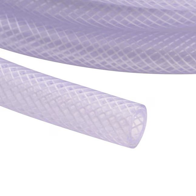 Tubo de vinilo trenzado reforzado transparente de PVC reforzado EZ-FLO de 3/8 pulgadas de diámetro interior x 20 pies