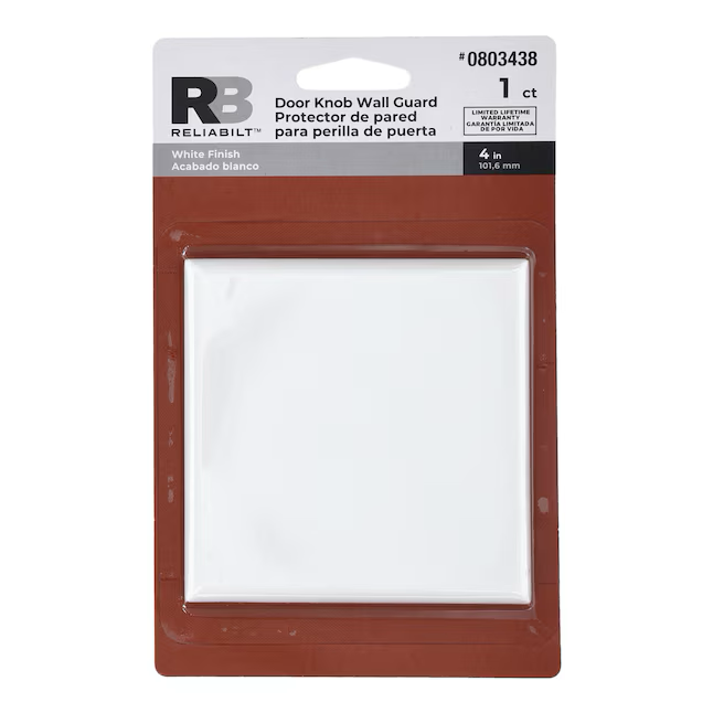 Tope de puerta protector de pared blanco RELIABILT de 4 pulgadas