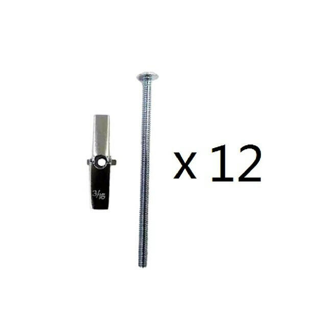 Project Source Perno de anclaje interior galvanizado de 3/16 pulgadas y 4 pulgadas (12 unidades)