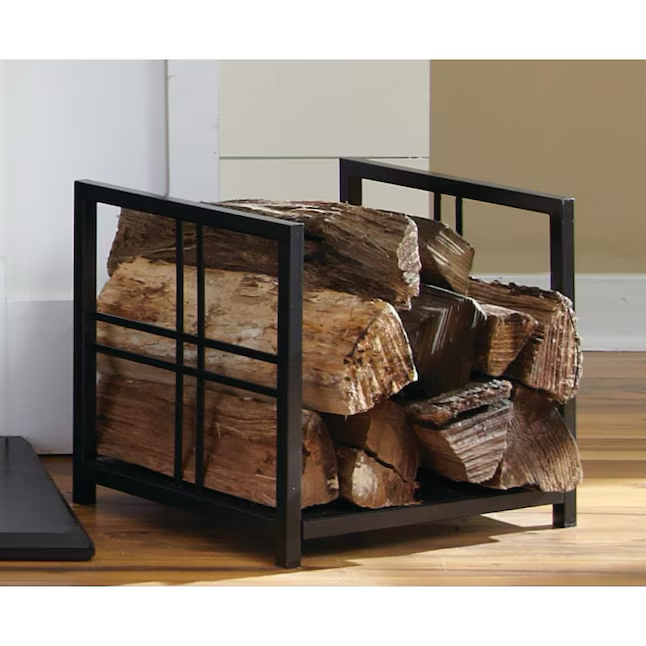 Soporte para leña de interior de acero Pleasant Hearth de 14 pulgadas x 16 pulgadas x 14 pulgadas