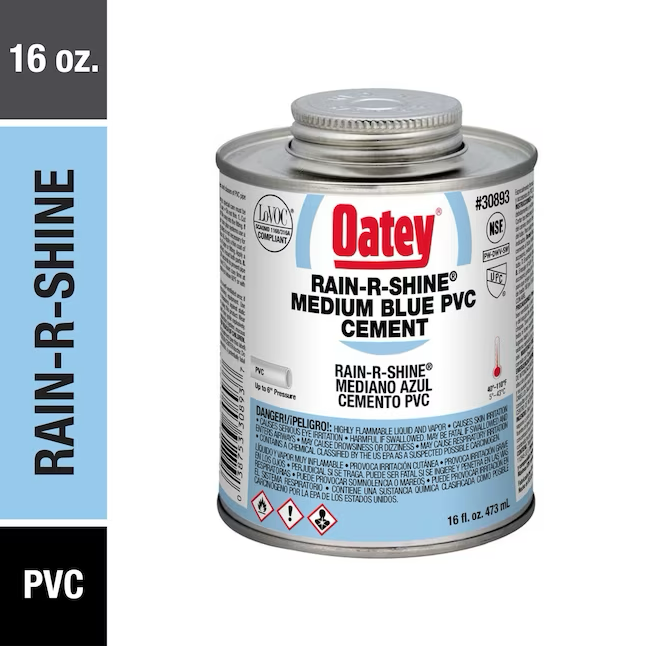 Oatey Rain-R-Shine 16 fl oz blauer PVC-Zement 