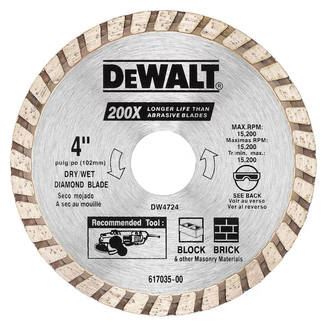 Muela abrasiva de diamante DEWALT de 4 pulgadas