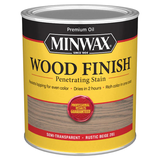 Minwax  Wood Finish Oil-Based Rustic Beige Semi-Transparent Interior Stain (1-Quart)