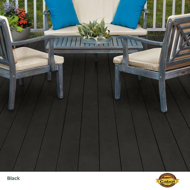Cabot  Black Solid Exterior Wood Stain and Sealer (1-Gallon)