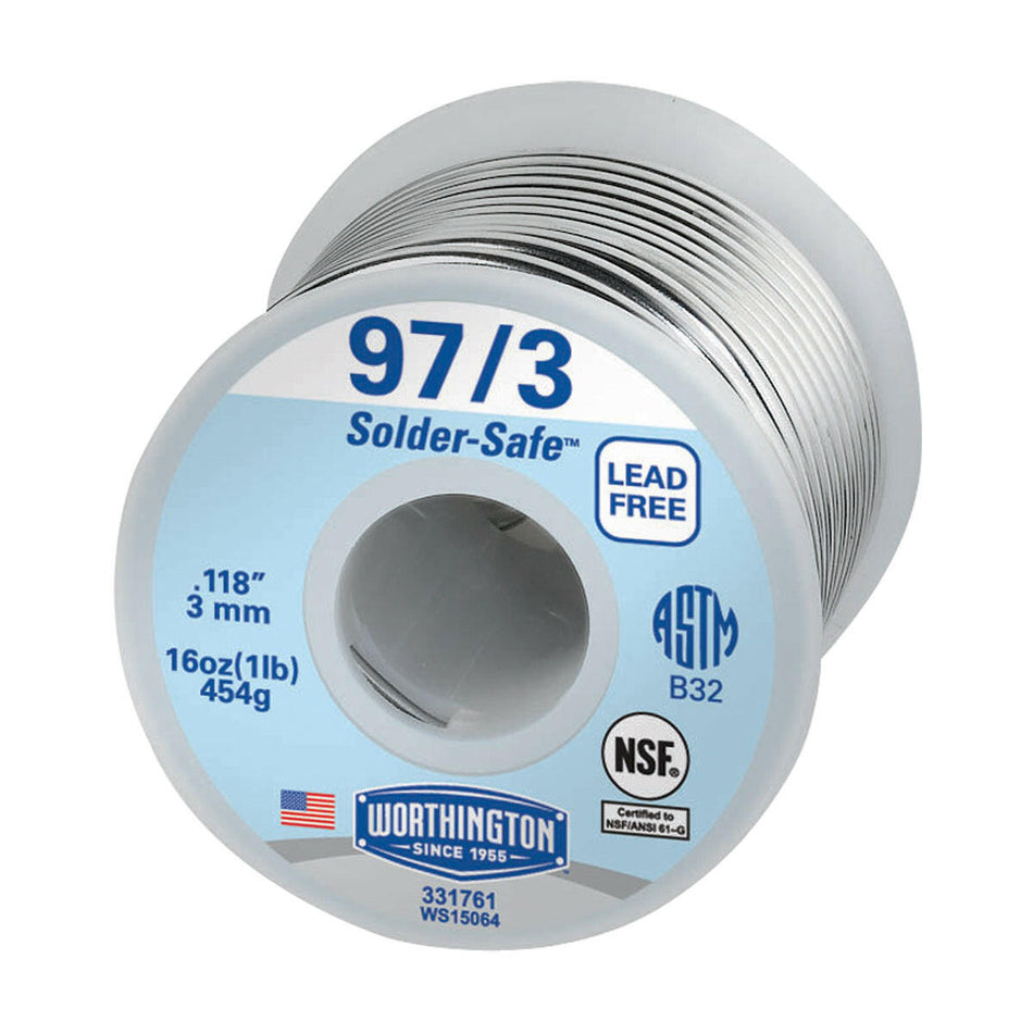 Soldadura sin plomo Worthington's 97/3 - 1 lb.