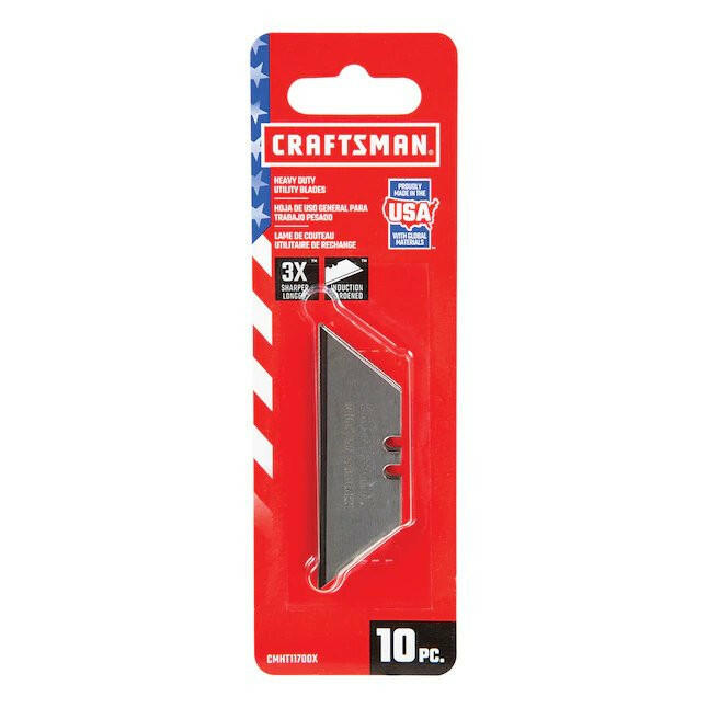 CRAFTSMAN Carbon Steel 3/4-in Utility Razor Blade(10-Pack)