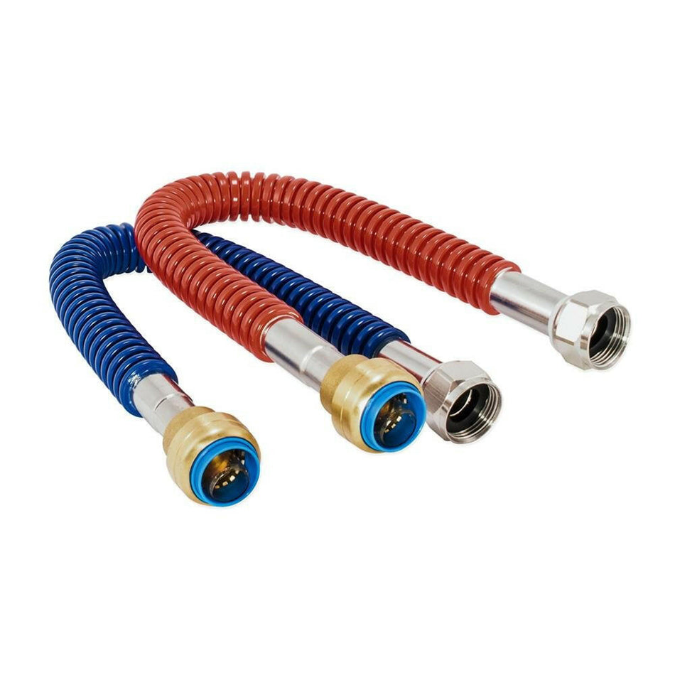 Eastman 3/4 in. FIP x 3/4 in. Push-Fit Flexible Water Heater Connector (24" Length, 2-Pack)