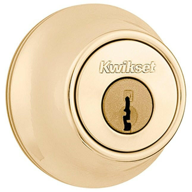 Kwikset Security 600 Deadbolt Series Polished Brass Single Cylinder Deadbolt