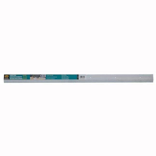 M-D Fluted Silver 2-in W x 36-in L Aluminum Floor Carpet Trim
