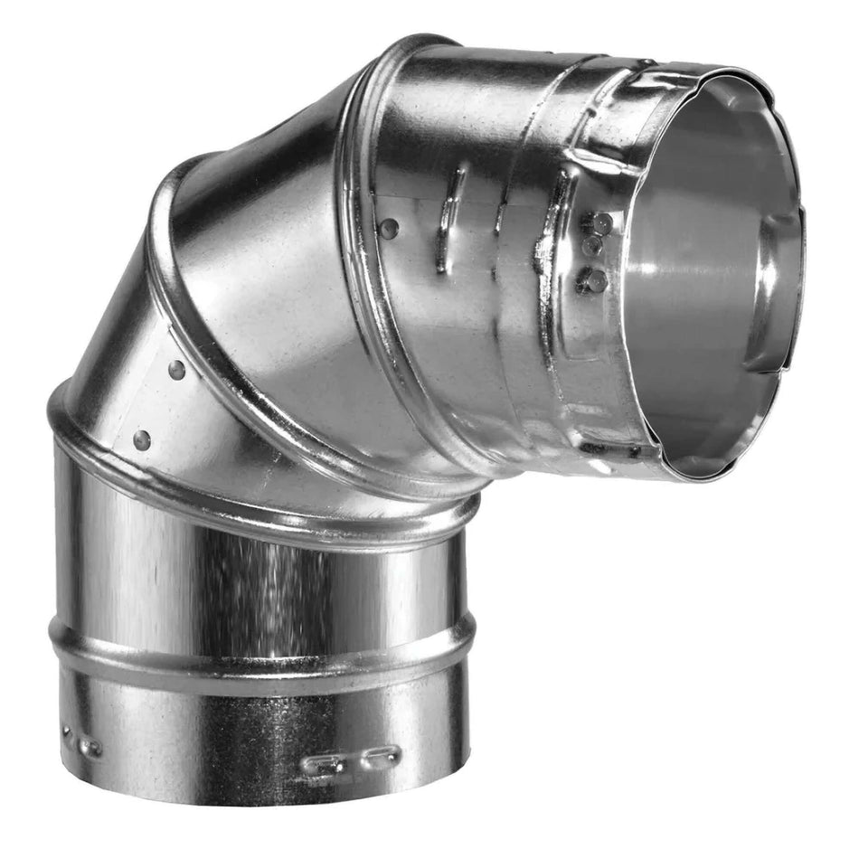 4" 90° Type-B Adjustable Double Wall Vent Elbow