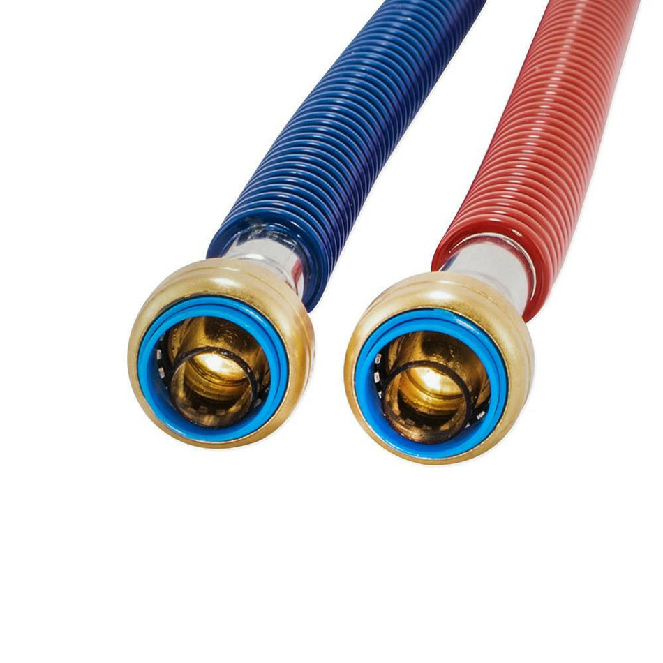 Eastman 3/4 in. FIP x 3/4 in. Push-Fit Flexible Water Heater Connector (24" Length, 2-Pack)