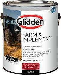 Glidden® Farm & Implement Interior/Exterior Grab-N-Go® Alkyd Enamel (Black, 1-Gallon)